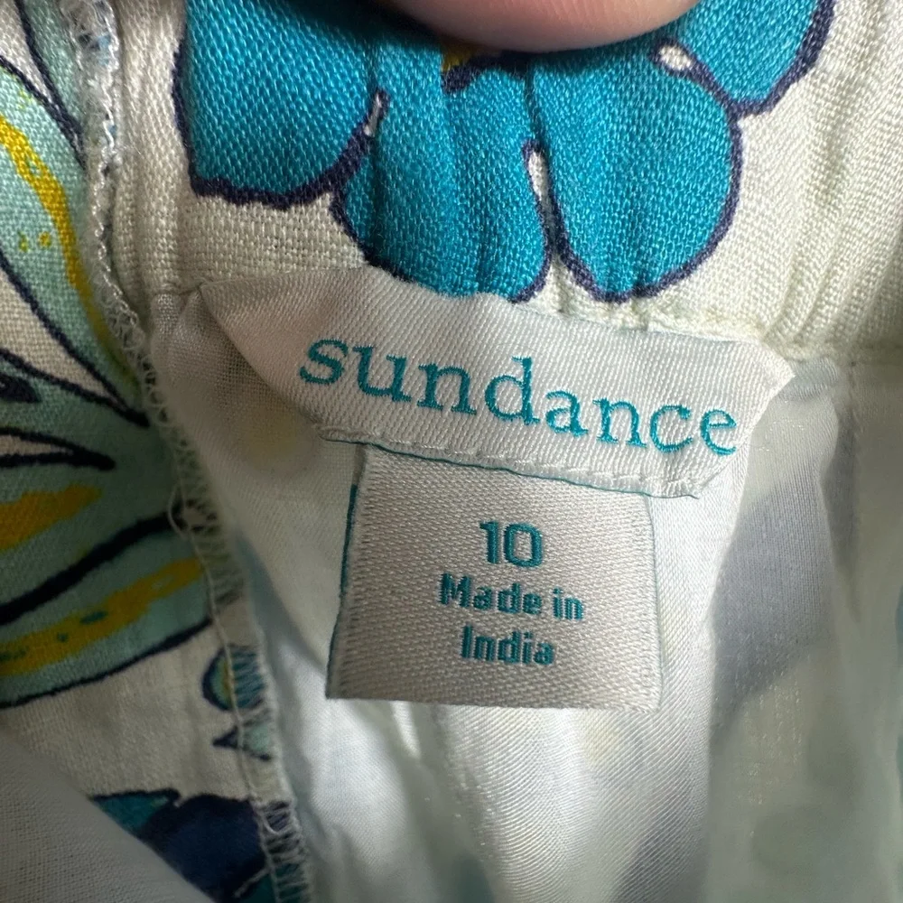 Sundance Linen Paisley Cottagecore Midi Skirt Size 10 - Picture 8 of 14